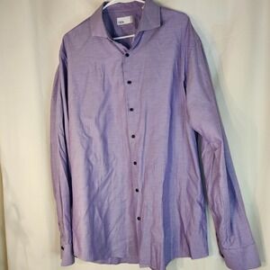Nordstrom Rack Dress Shirt Trim Fit Button Down Long Sleeve Purple‎
